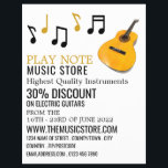 Guitar Notes, Musical Instrument Store Flyer<br><div class="desc">Guitar Notes,  Musical Instrument Store Advertising Flyers By The Business Card Store.</div>