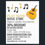 Guitar Notes, Musical Instrument Store Flyer<br><div class="desc">Guitar Notes,  Musical Instrument Store Advertising Flyers By The Business Card Store.</div>