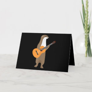 Guitar Otter  Animal Kids Guitarist  Art Out Card