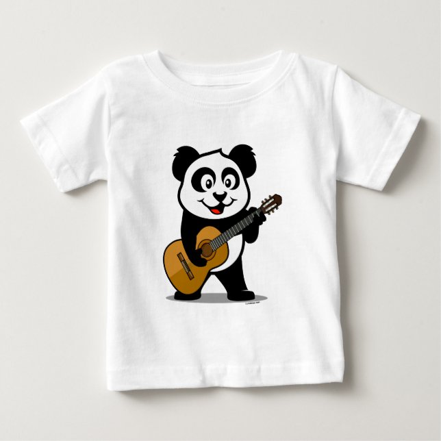 Guitar Panda Baby T-Shirt (Front)
