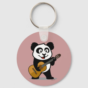 Guitar Panda Key Ring