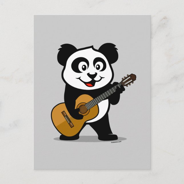 Guitar Panda Postcard (Front)