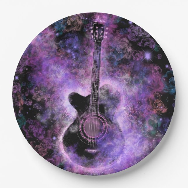 Guitar Party Paper Plates (Front)
