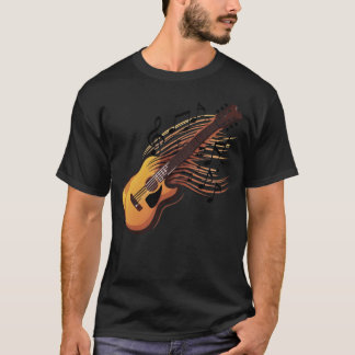 Guitar Passion – Music Notes Flow T-Shirt