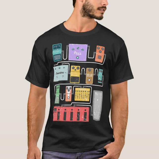 Guitar Pedalboard great unisex T-Shirt (Front)