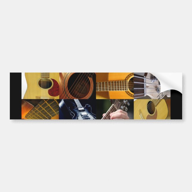 Guitar Photos Collage Bumper Sticker (Front)