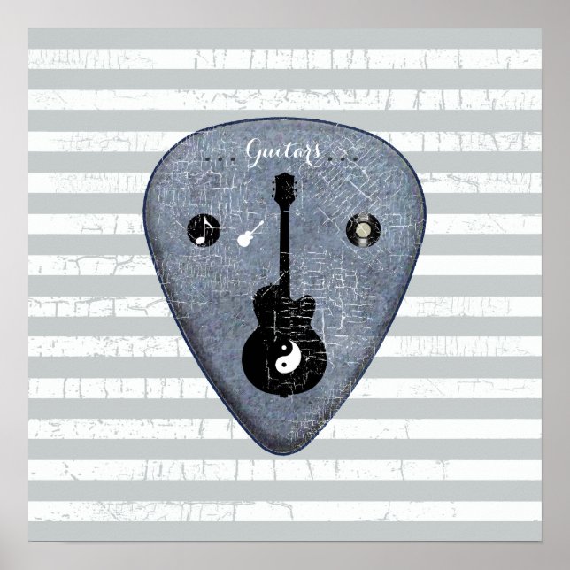 guitar pick art-design poster (Front)