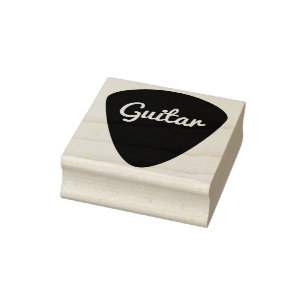guitar pick art stamp