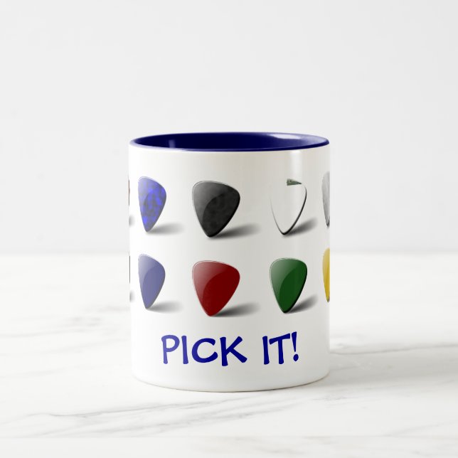 Guitar Pick Ceramic Mug (Center)