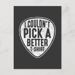 Guitar Pick Electric Bass Guitarist Musician Postcard