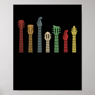 Guitar Pick Gift For Guitarist Retro Vintage Poster