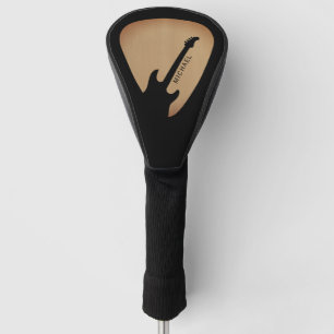 Guitar Pick Guitarist Musician Black & Tan Golf Head Cover