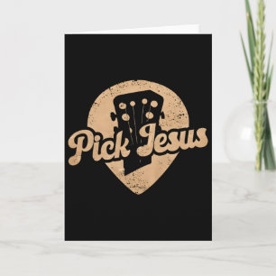 Guitar Pick Jesus Music Pastor Happy Easter Day Gu Card
