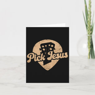 Guitar Pick Jesus Music Pastor Happy Easter Day Gu Card