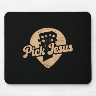 Guitar Pick Jesus Music Pastor Happy Easter Day Gu Mouse Mat