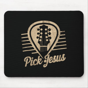 Guitar Pick Jesus Music Pastor Happy Easter Day Gu Mouse Mat
