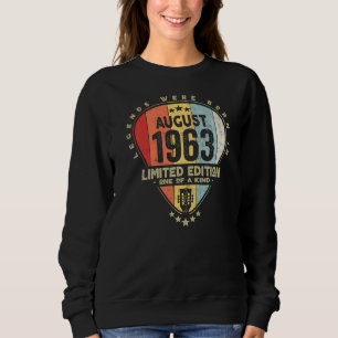Guitar Pick Legends Were Born In August 1963 Guit Sweatshirt