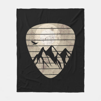 Guitar Pick Mountain Cool Guitar Player Guitarist Fleece Blanket