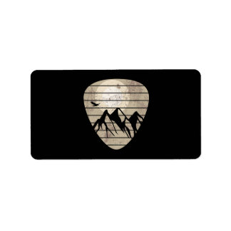 Guitar Pick Mountain Cool Guitar Player Guitarist Label