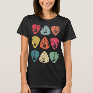 Guitar Pick Retro Vintage for Guitarists Bassist T-Shirt