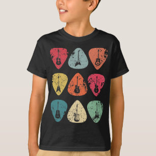 Guitar Pick Retro Vintage for Guitarists Bassist T-Shirt