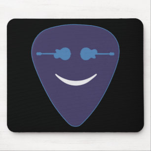 guitar pick smile face mouse mat