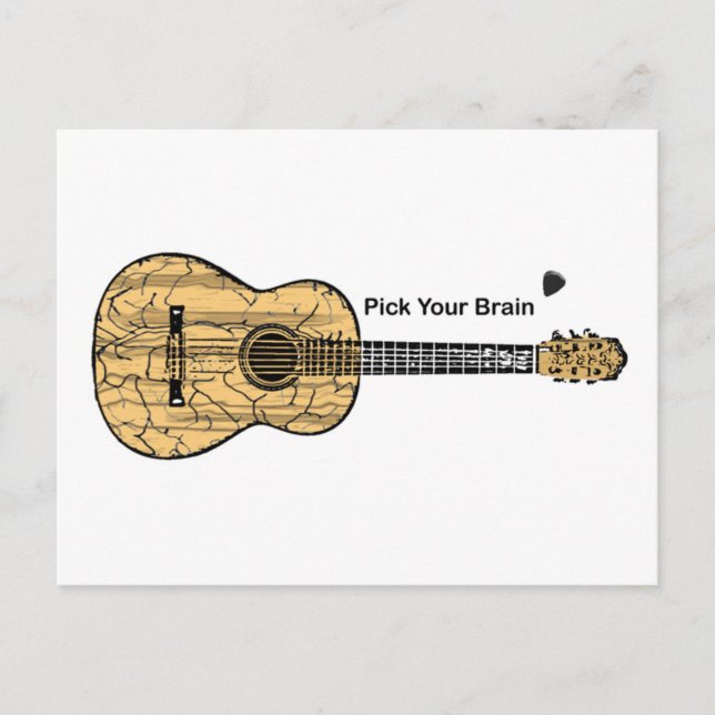 Guitar: Pick Your Brain Postcard (Front)