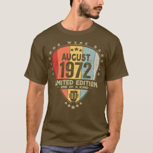 Guitar PickLegends Were Born In August 1972 Guitar T-Shirt