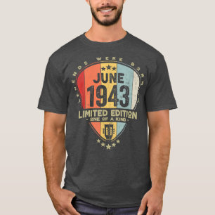 Guitar PickLegends Were Born In June 1943 Guitar T-Shirt