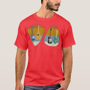 Guitar Picks Funny Country Music Bass Electric Gui T-Shirt