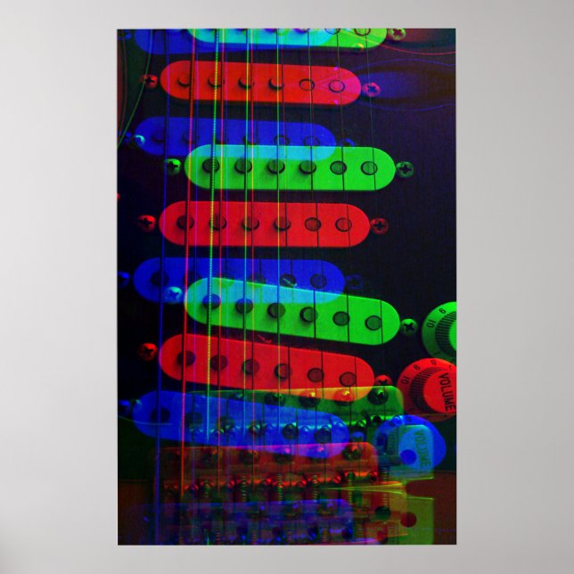 Guitar Pickups Stack Poster (Front)