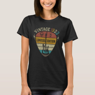 Guitar Player 90th Birthday Best of 1933 T-Shirt