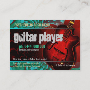 Guitar Player Band Business card