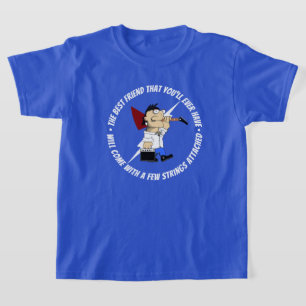 Guitar Player Best Friend Guitarist Cartoon Kids T-Shirt