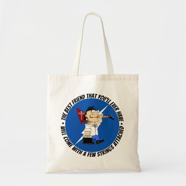 Guitar Player Best Friend On The Road Again Gig Tote Bag (Front)