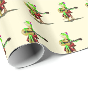 Guitar Player Frog Wrapping Paper