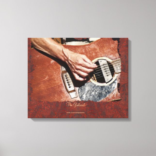 Guitar-Player Music-lover Wall Art (Front)