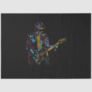 guitar player music tissue paper