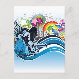 Guitar Player ~ Rock Heavy Metal Band Music Postcard
