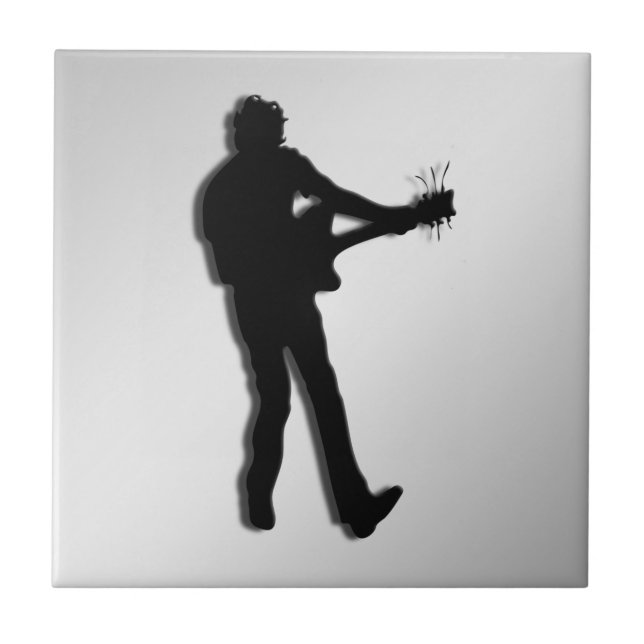Guitar Player Silver Tile (Front)