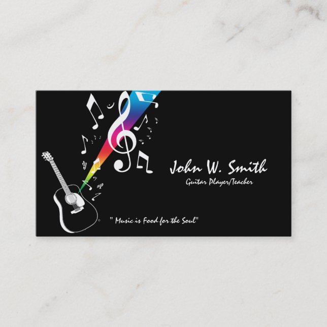 Guitar Player/Teacher Business Card (Front)