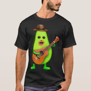 Guitar Playing Avocado T-Shirt