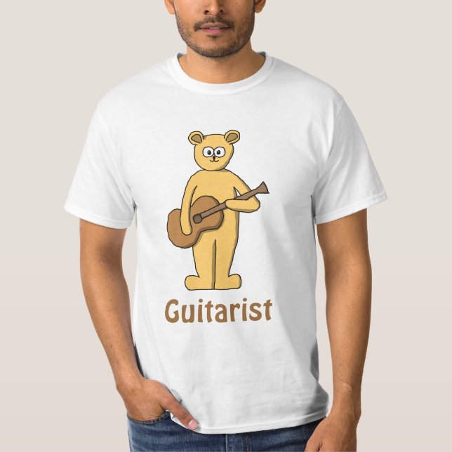 Guitar Playing Bear. T-Shirt (Front)