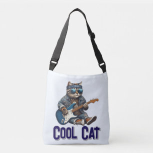 Guitar Playing Cat - Cool Kitty Vibes Crossbody Bag
