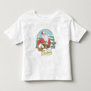 Guitar Playing Santa Claus Christmas Toddler T-Shirt