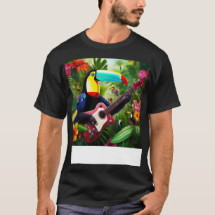 Guitar Playing Toucan Bird T-Shirt