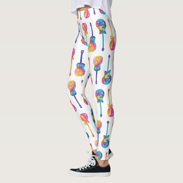 GUITAR POP ART LEGGINGS (Left)
