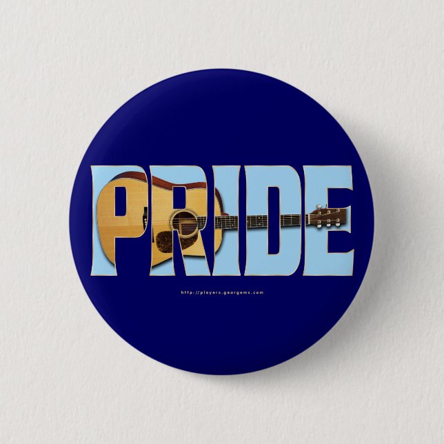 Guitar Pride 6 Cm Round Badge (Front)