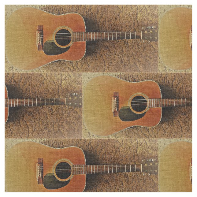 guitar print fabric (Close Up)