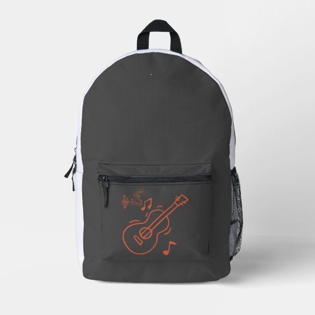 guitar printed backpack (Front)